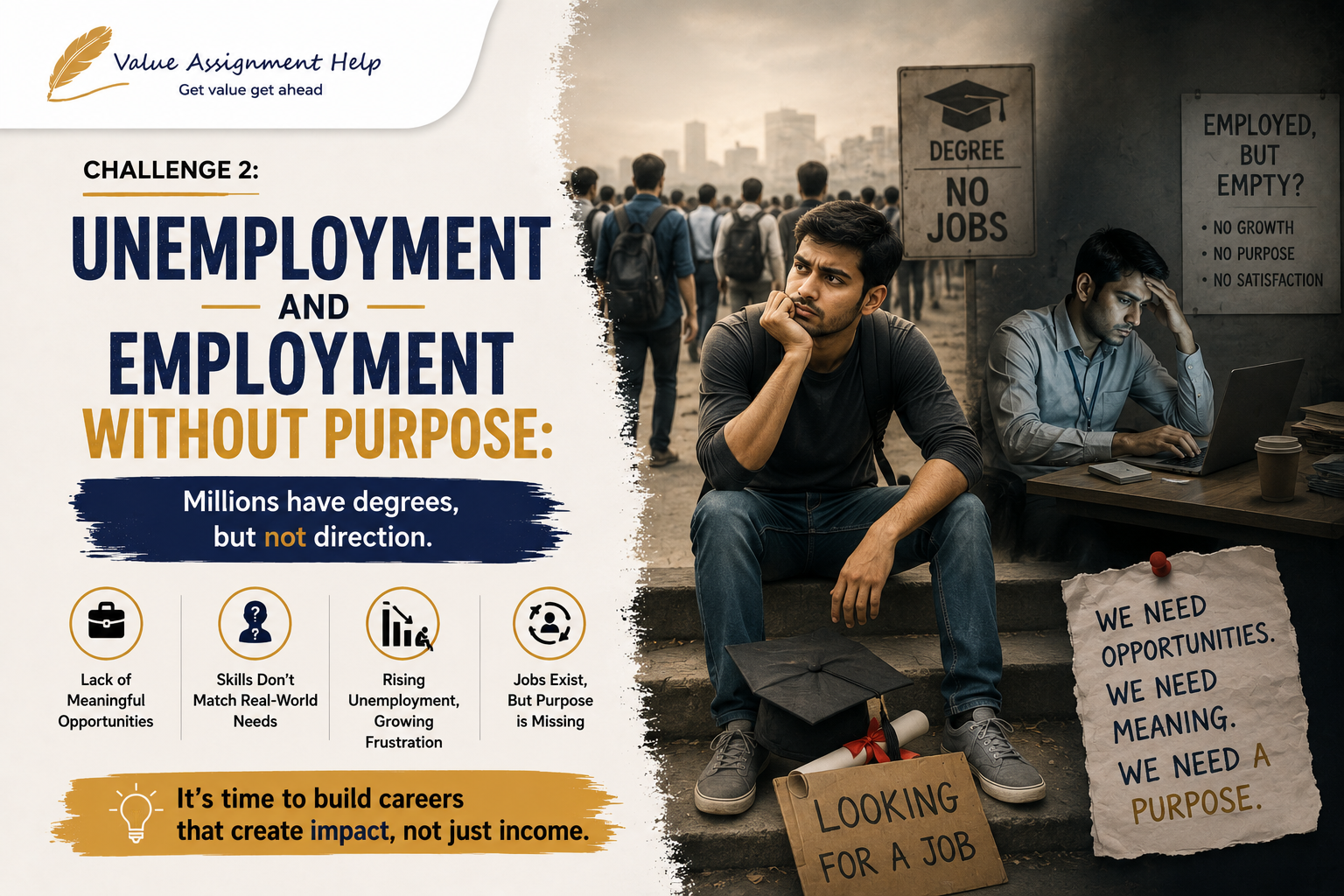 Challenge 2: unemployment and employment without purpose